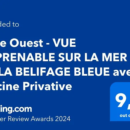 Cote Ouest - Vue Imprenable Sur La Mer - Villa Belifage Bleue Avec Piscine Privative